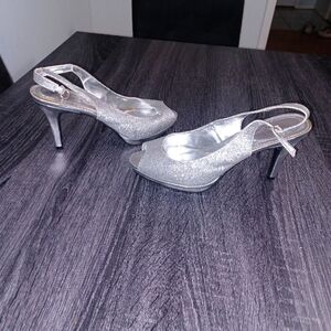 Silver Bling Heels - W Sz 9M